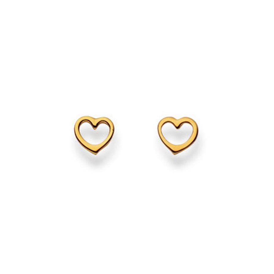 Ohrstecker Swinging heart Gelbgold 750, 5mm