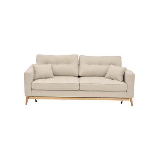 Vente-unique Schlafsofa 3-Sitzer - Stoff - Cremefarben - KENZA  