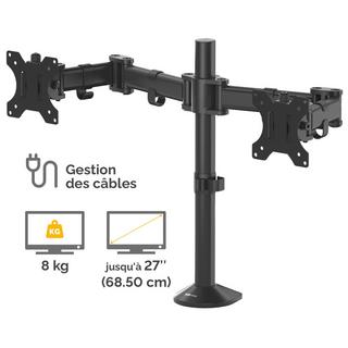 Fellowes  Reflex 8502601 supporto da tavolo per Tv a schermo piatto 68,6 cm (27") Nero Scrivania 