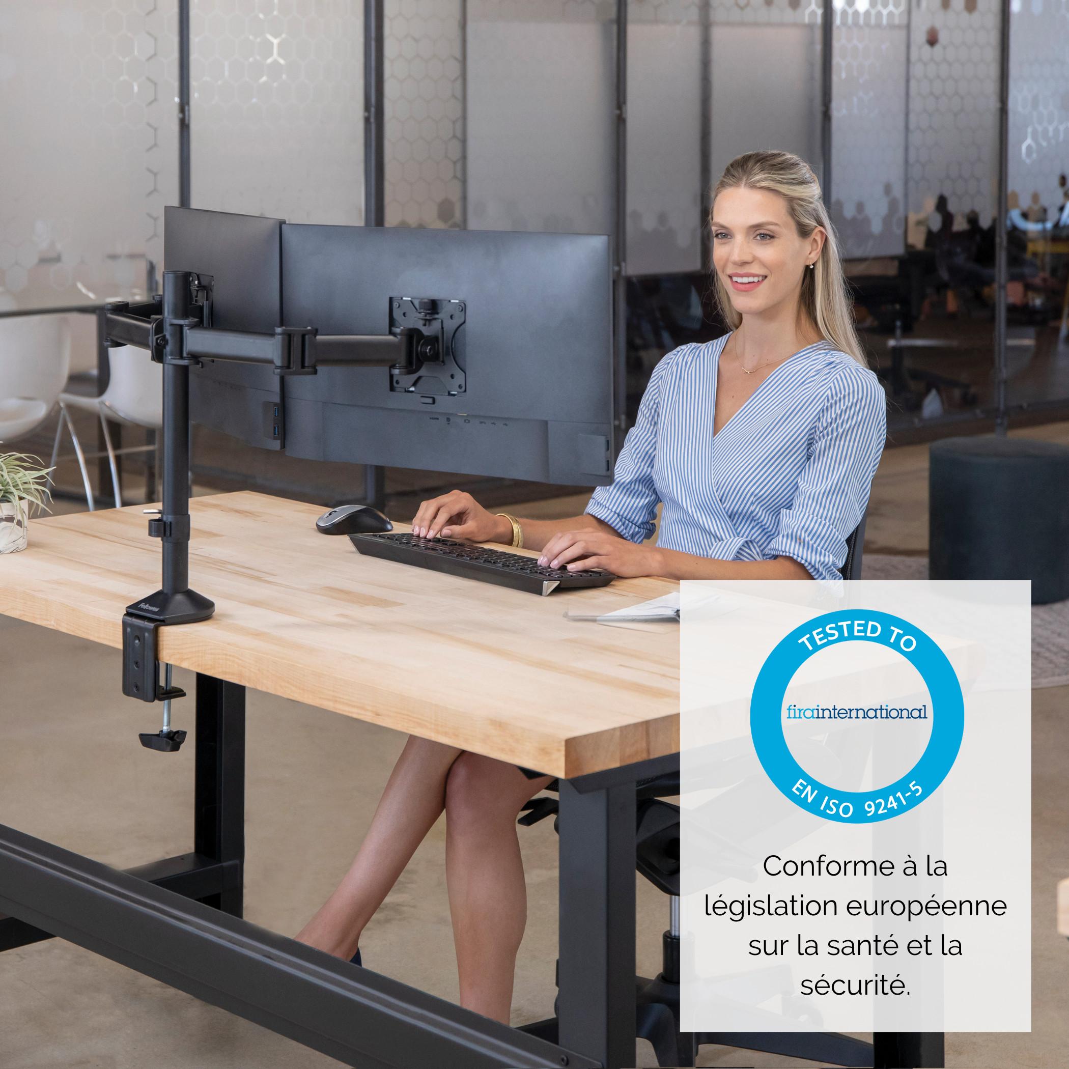 Fellowes  Reflex 8502601 Supporti a parete per TV 68,6 cm (27") Scrivania Nero 