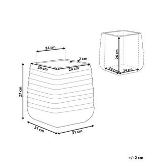 Beliani Kleiner Blumentopf aus Kunstharz Modern PARIKIA  