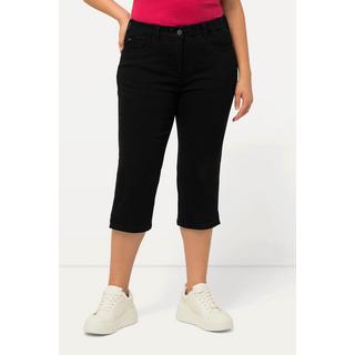 Ulla Popken  Capri Jeans Sarah, schmale 5-Pocket-Form, Saumschlitz 