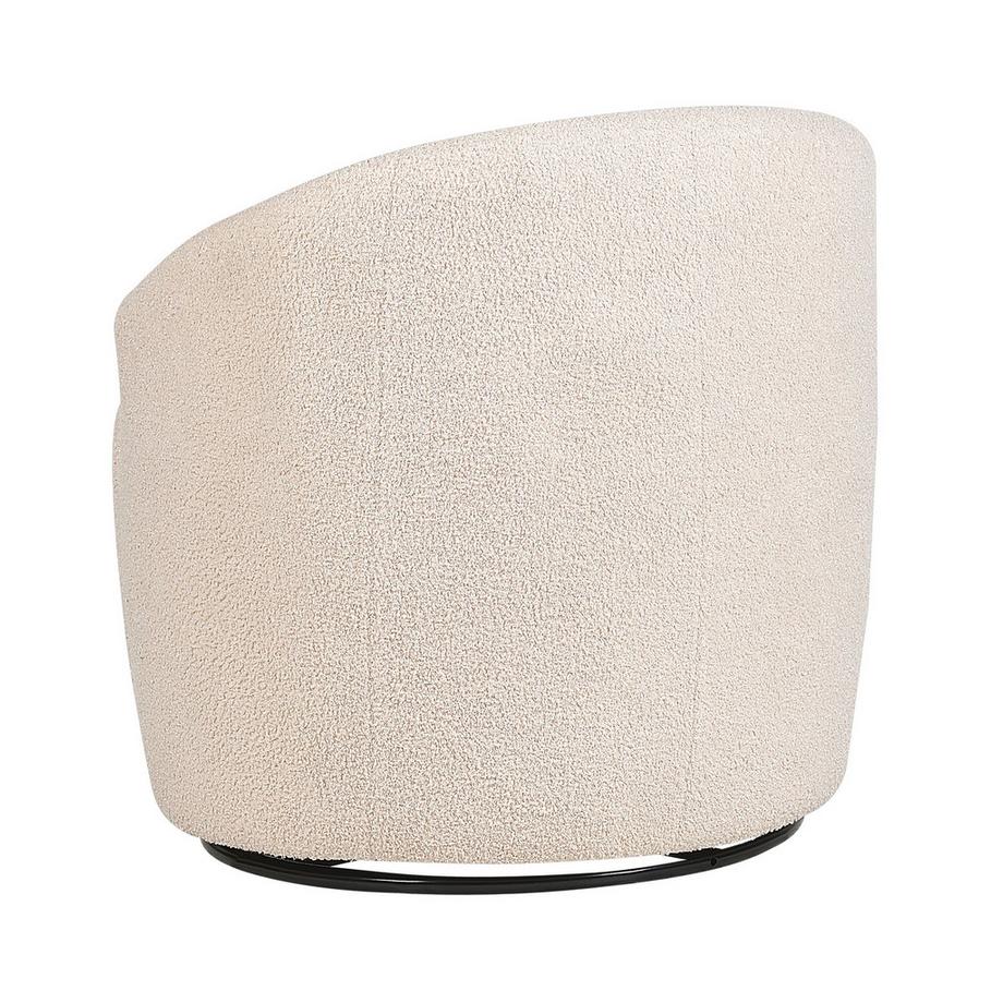 Beliani Fauteuil pivotant en Bouclé Rétro DAVIK  