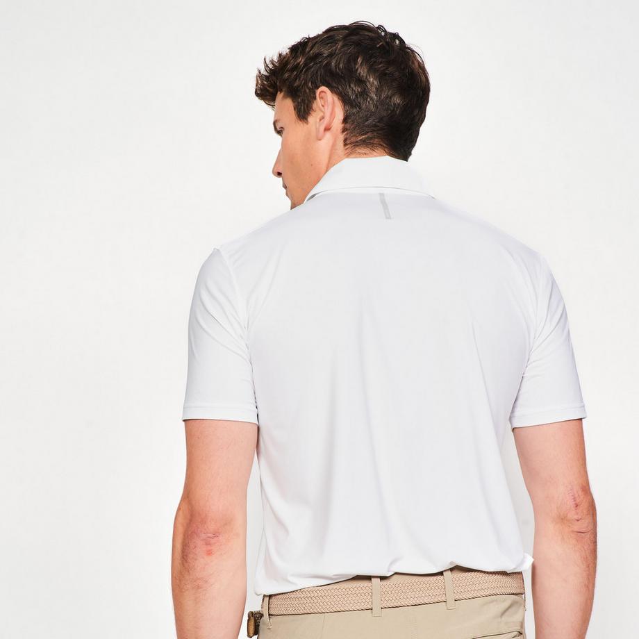 INESIS  Polo de golf synthétique  respirant manches courtes homme, WW900 blanc 