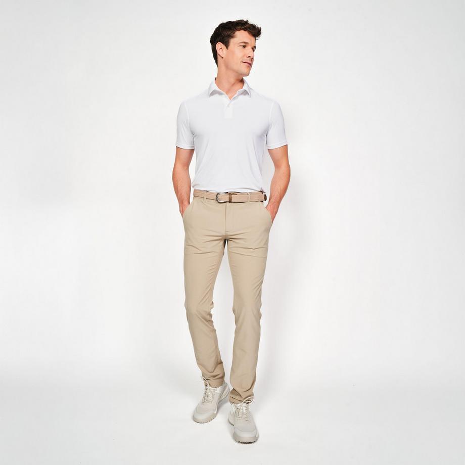 INESIS  Polo de golf synthétique  respirant manches courtes homme, WW900 blanc 