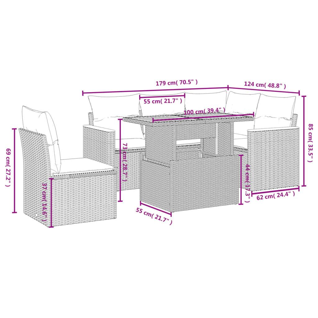 VidaXL Garten sofagarnitur poly-rattan  