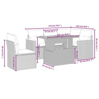 VidaXL Garten sofagarnitur poly-rattan  