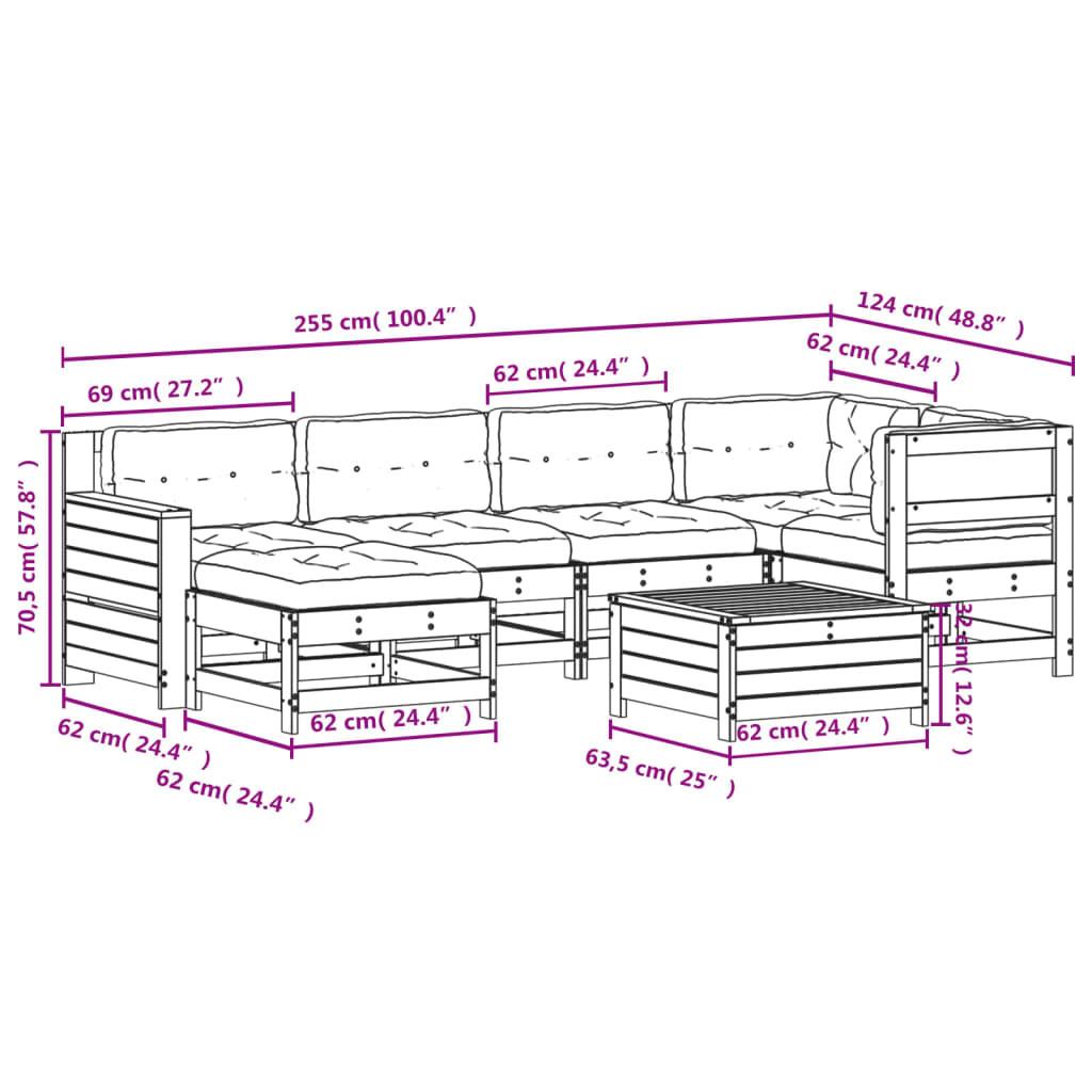 VidaXL set salotto da giardino Legno  