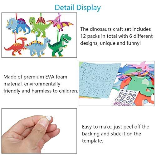 Activity-board  12 sets de bricolage dinosaures sets de bricolage pour enfants sets de bricolage DIY arts and crafts sets de bricolage dinosaures en mousse 