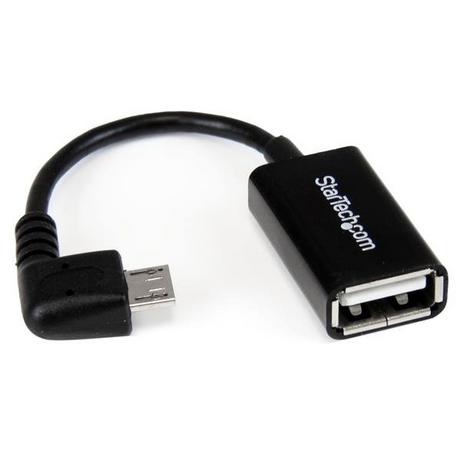 STARTECH.COM  Câble adaptateur Micro USB à angle droit vers USB Host OTG de 12cm - Mâle / Femelle 