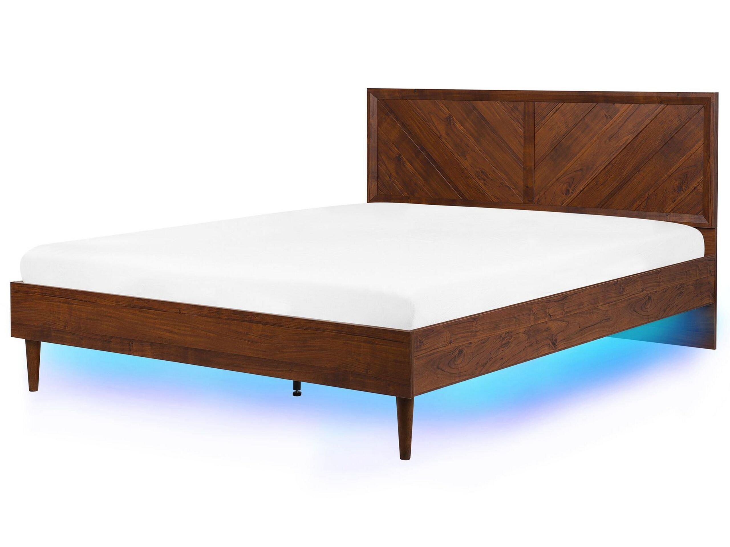 Beliani Bett mit LED aus Faserplatte Modern MIALET  