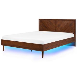 Beliani Bett mit LED aus Faserplatte Modern MIALET  