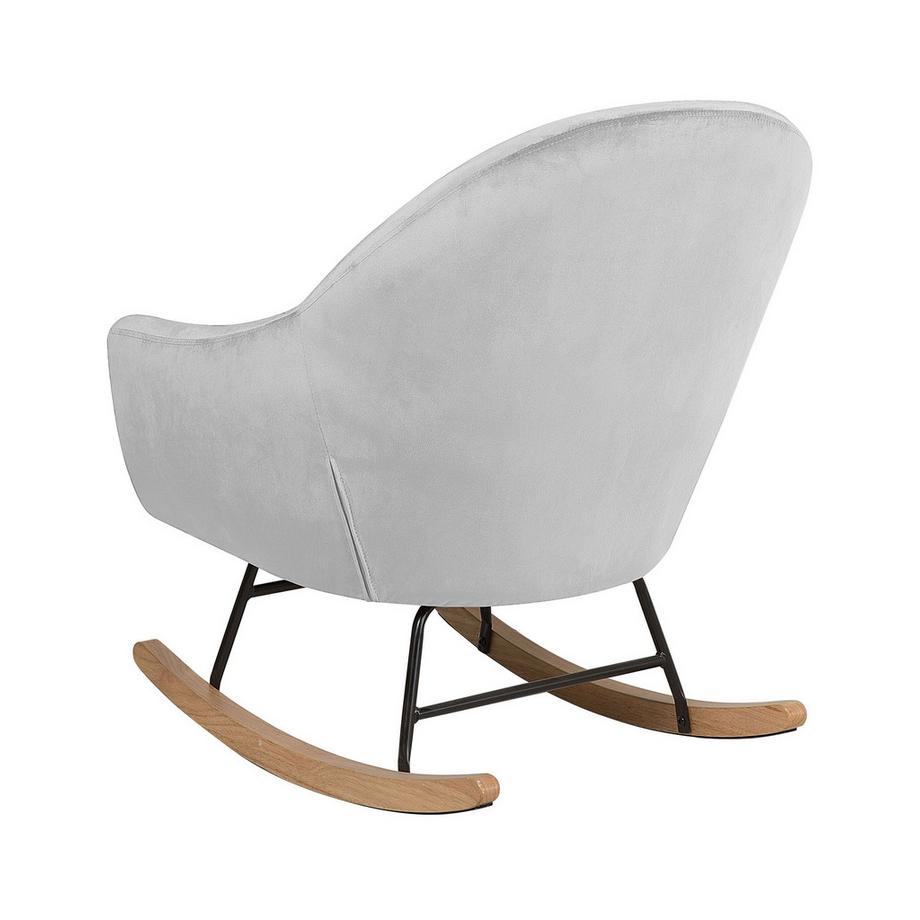 Beliani Fauteuil à bascule en Velours Glamour OXIE  