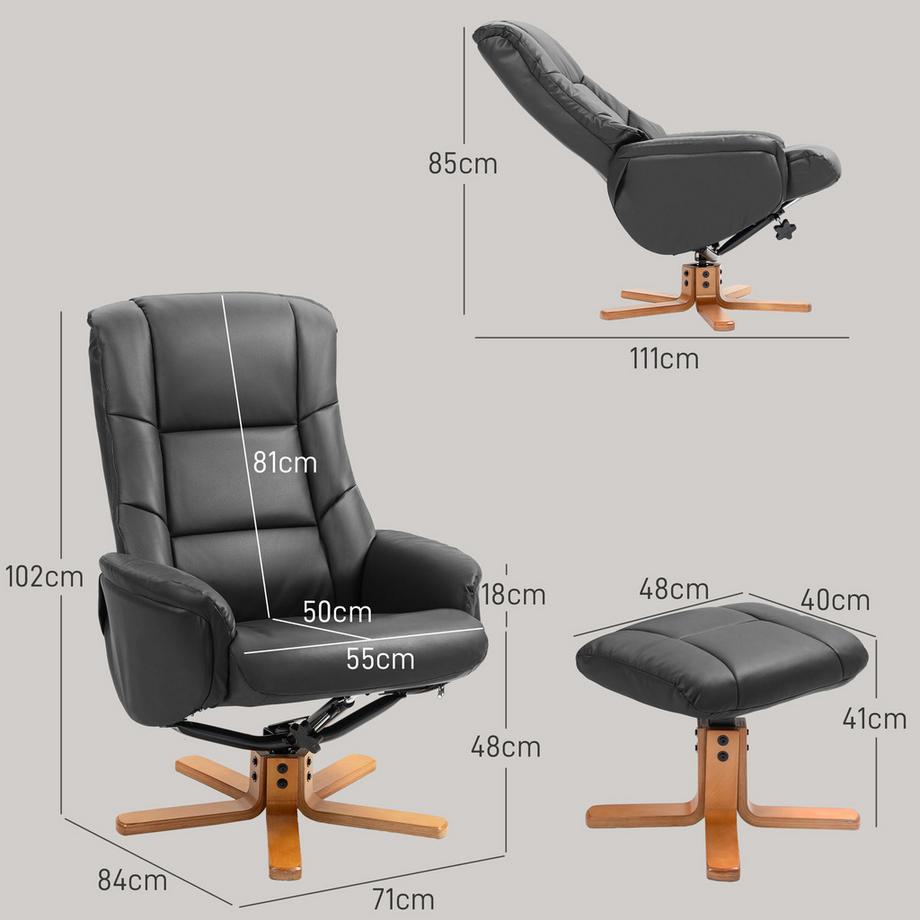 HOMCOM Fauteuil de relaxation  
