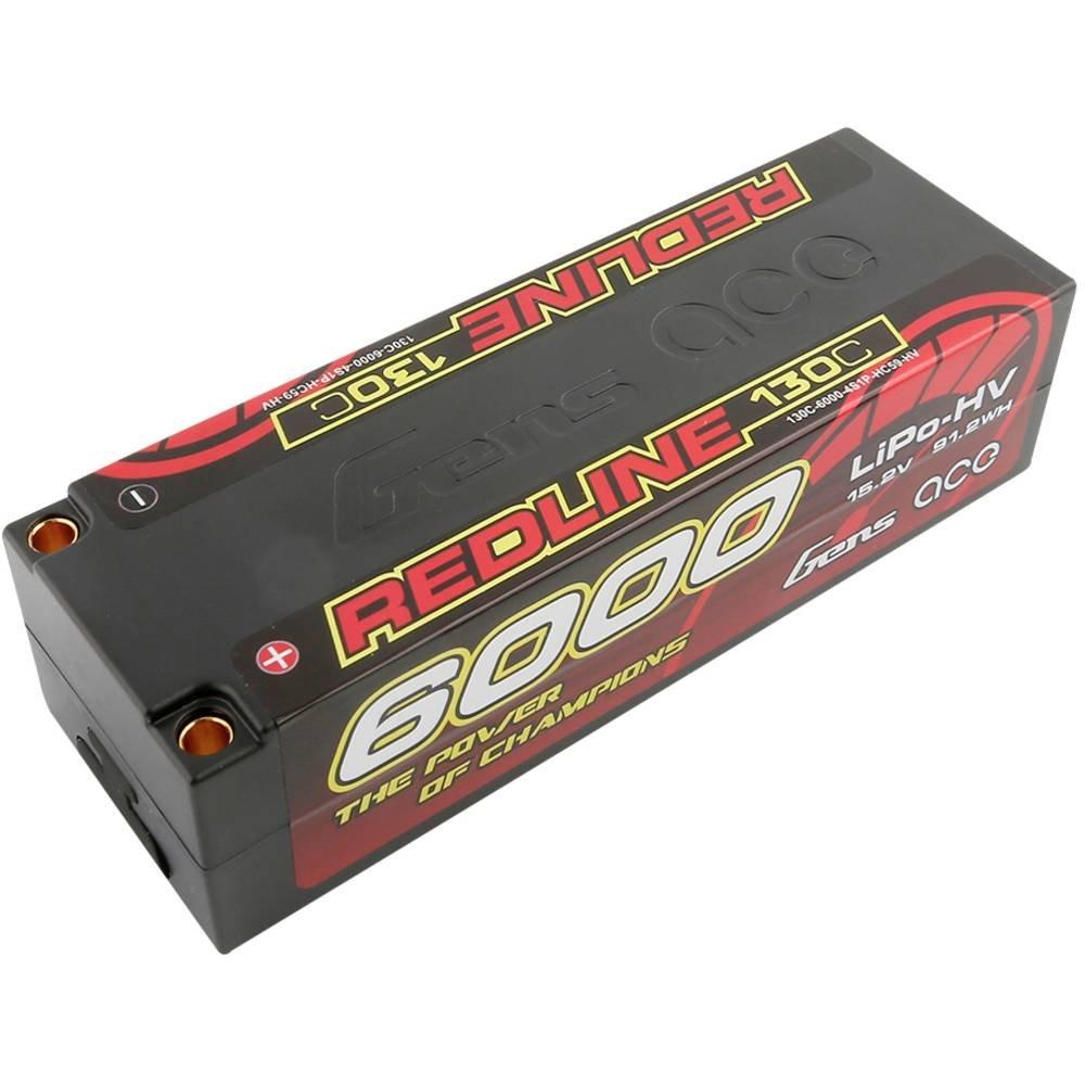 Gens ace  Redline Series 6000mAh 15.2V 130C 4S1P HardCase HV Ultra LCG LiPo Battery 