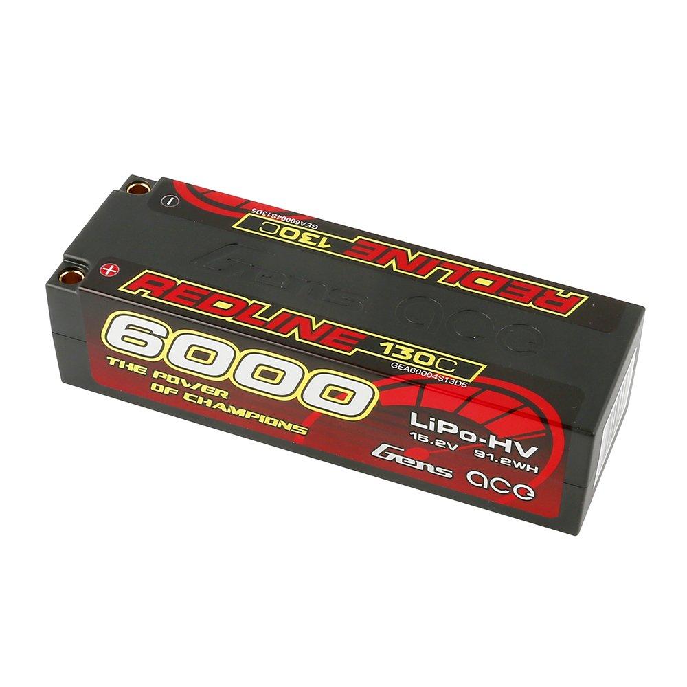 Gens ace  Redline Series 6000mAh 15.2V 130C 4S1P HardCase HV Ultra LCG LiPo Battery 