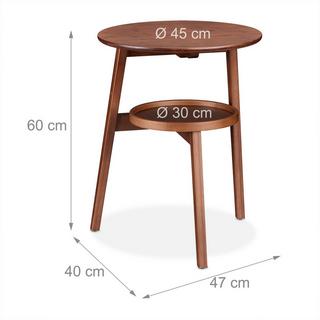 Northix Runder Beistelltisch mit 2 Ebenen  