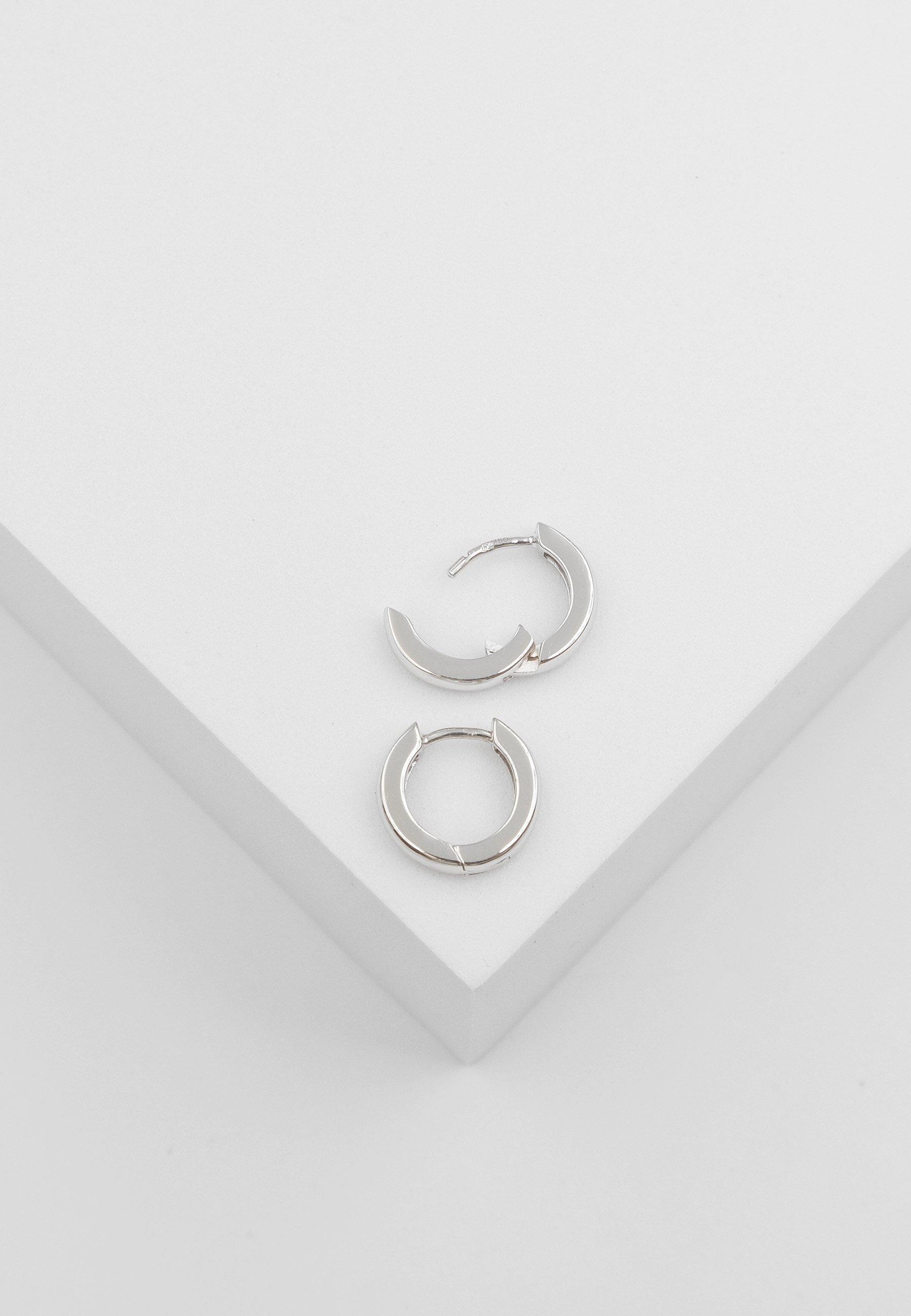 MUAU Schmuck  Creolen Weissgold 750, 11mm 