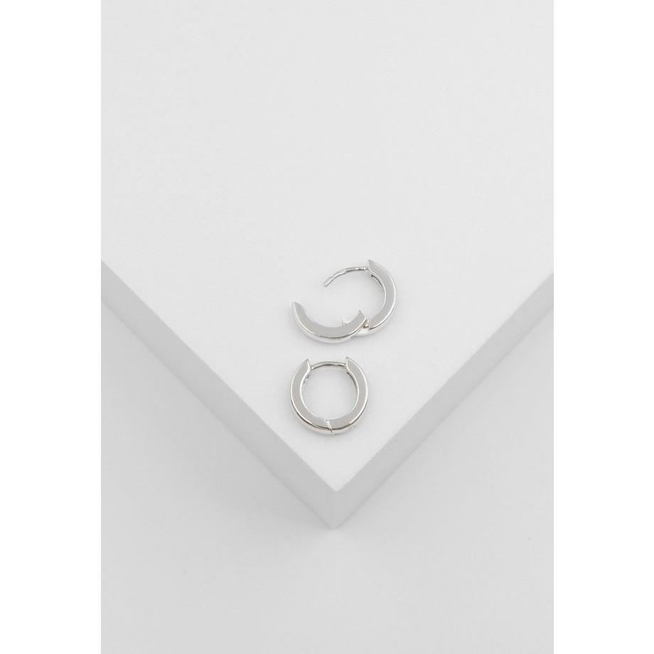 MUAU Schmuck  Creolen Weissgold 750, 11mm 