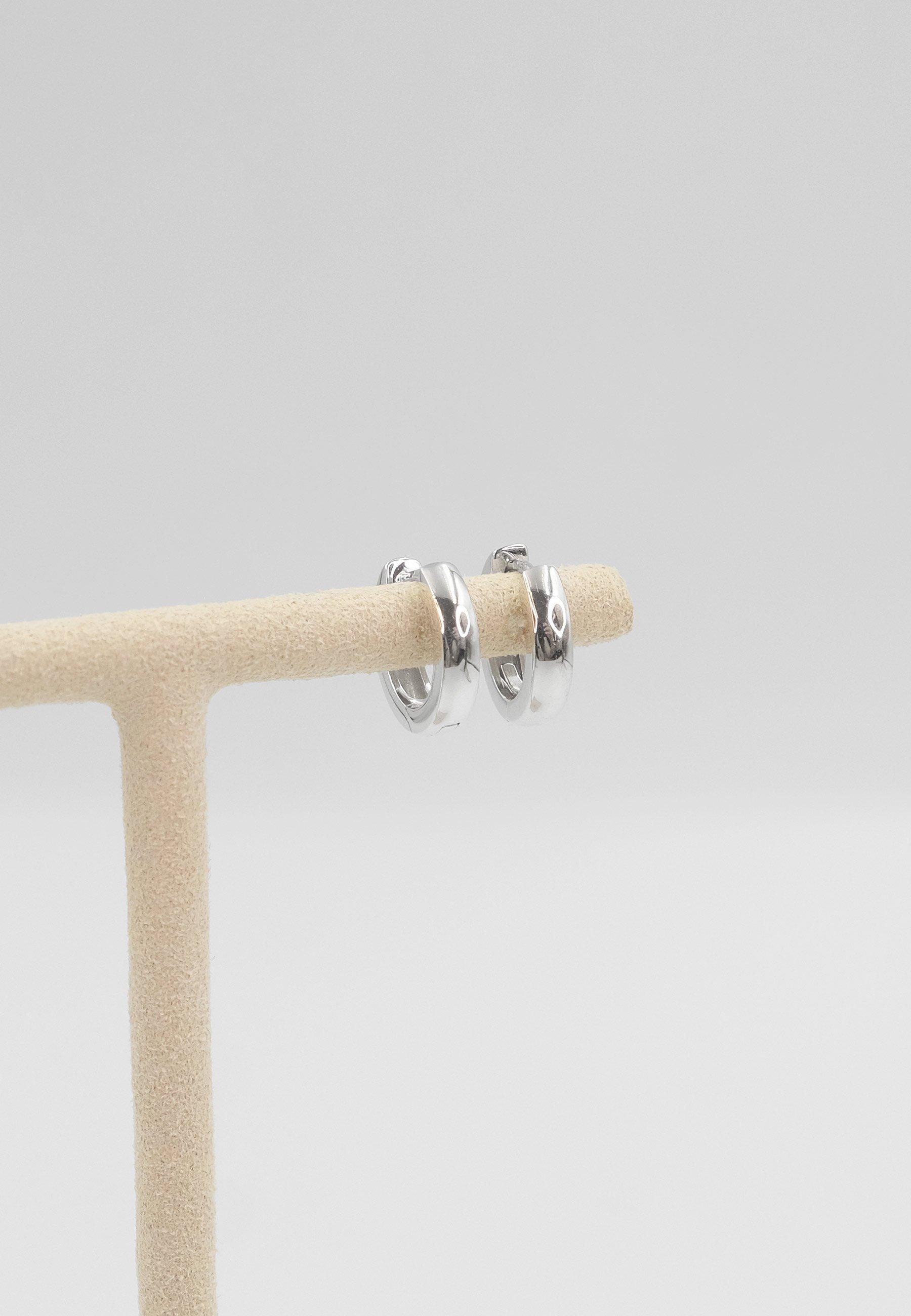 MUAU Schmuck  Creolen Weissgold 750, 11mm 