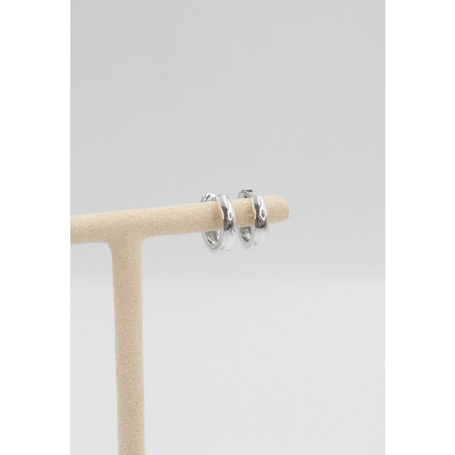 MUAU Schmuck  Creolen Weissgold 750, 11mm 