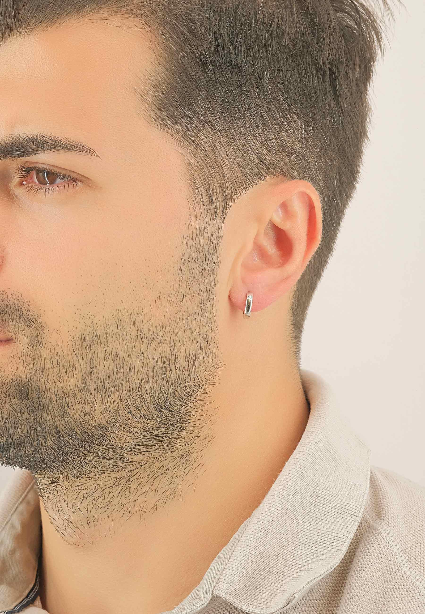 MUAU Schmuck  Creolen Weissgold 750, 11mm 