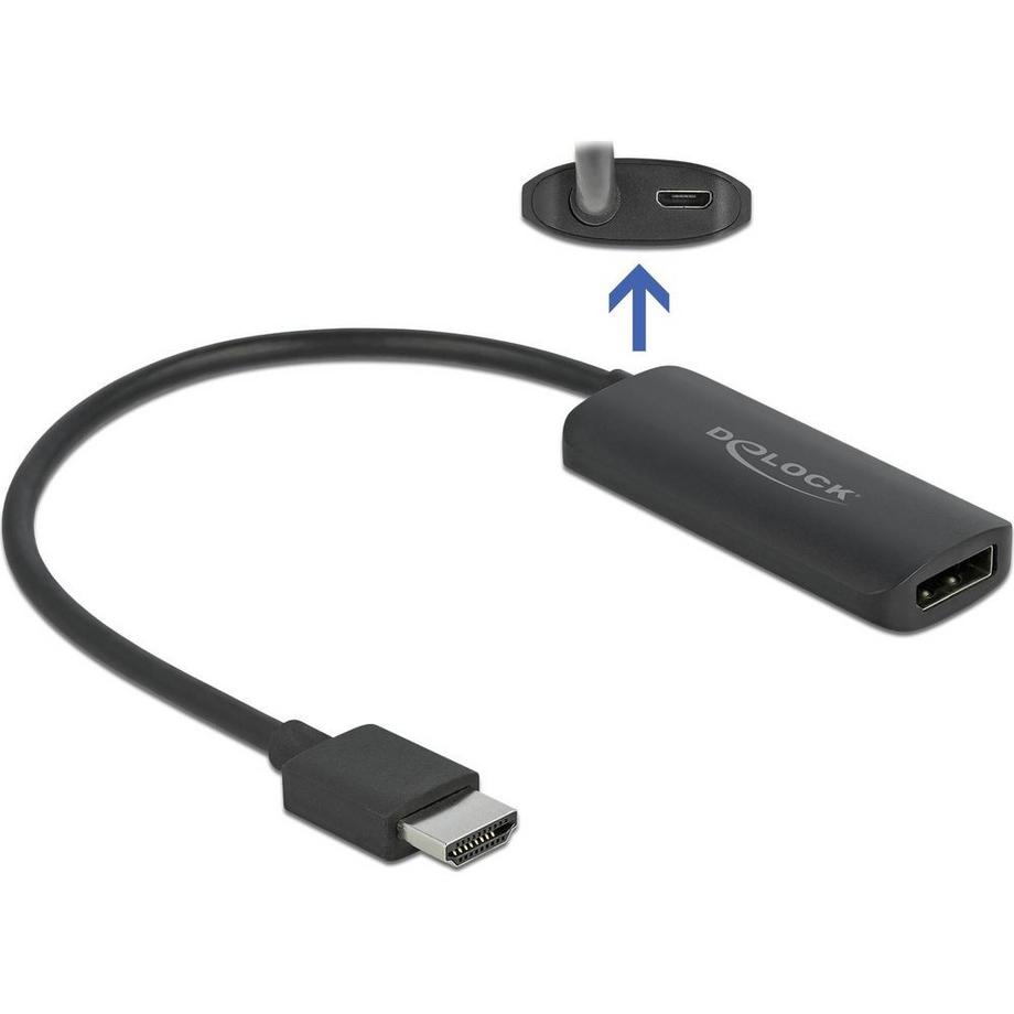 DeLock  DeLOCK Adattatore HDMI-A maschio a DisplayPort femmina 4K 60 Hz 