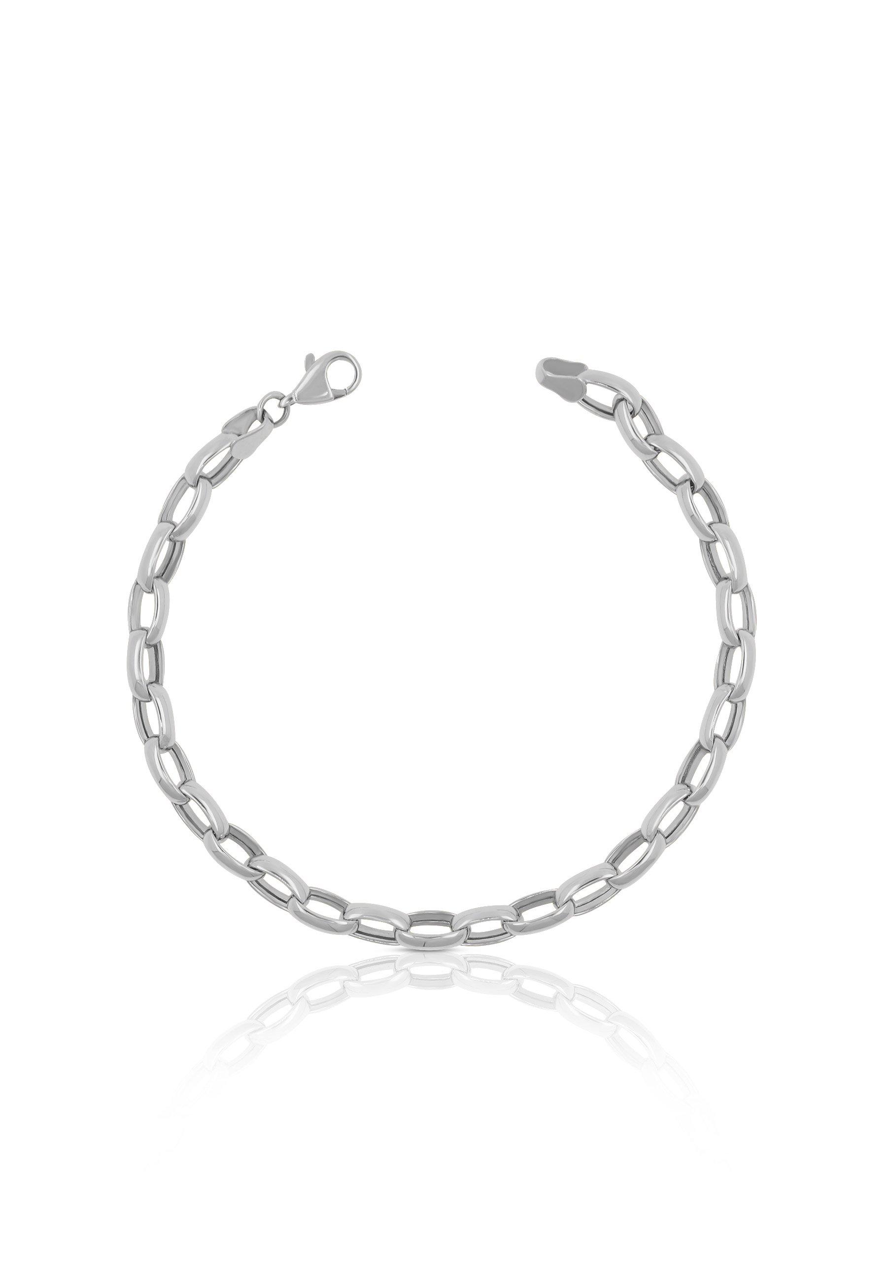 MUAU Schmuck  Bracelet Anker Weissgold 750, 19cm, 6mm 