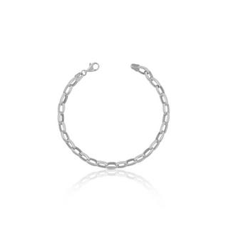 MUAU Schmuck  Bracelet forçat en or blanc 750, 19cm, 6mm 