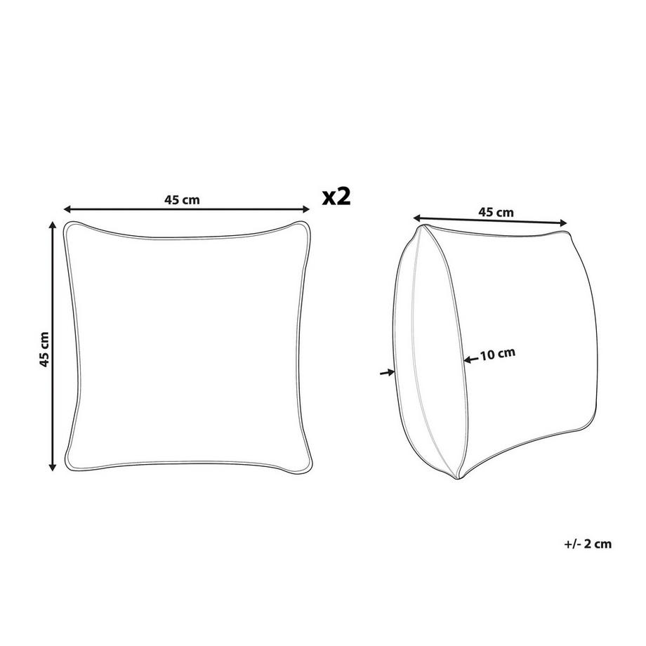 Beliani Dekokissen aus Baumwolle Boho PAIKA  
