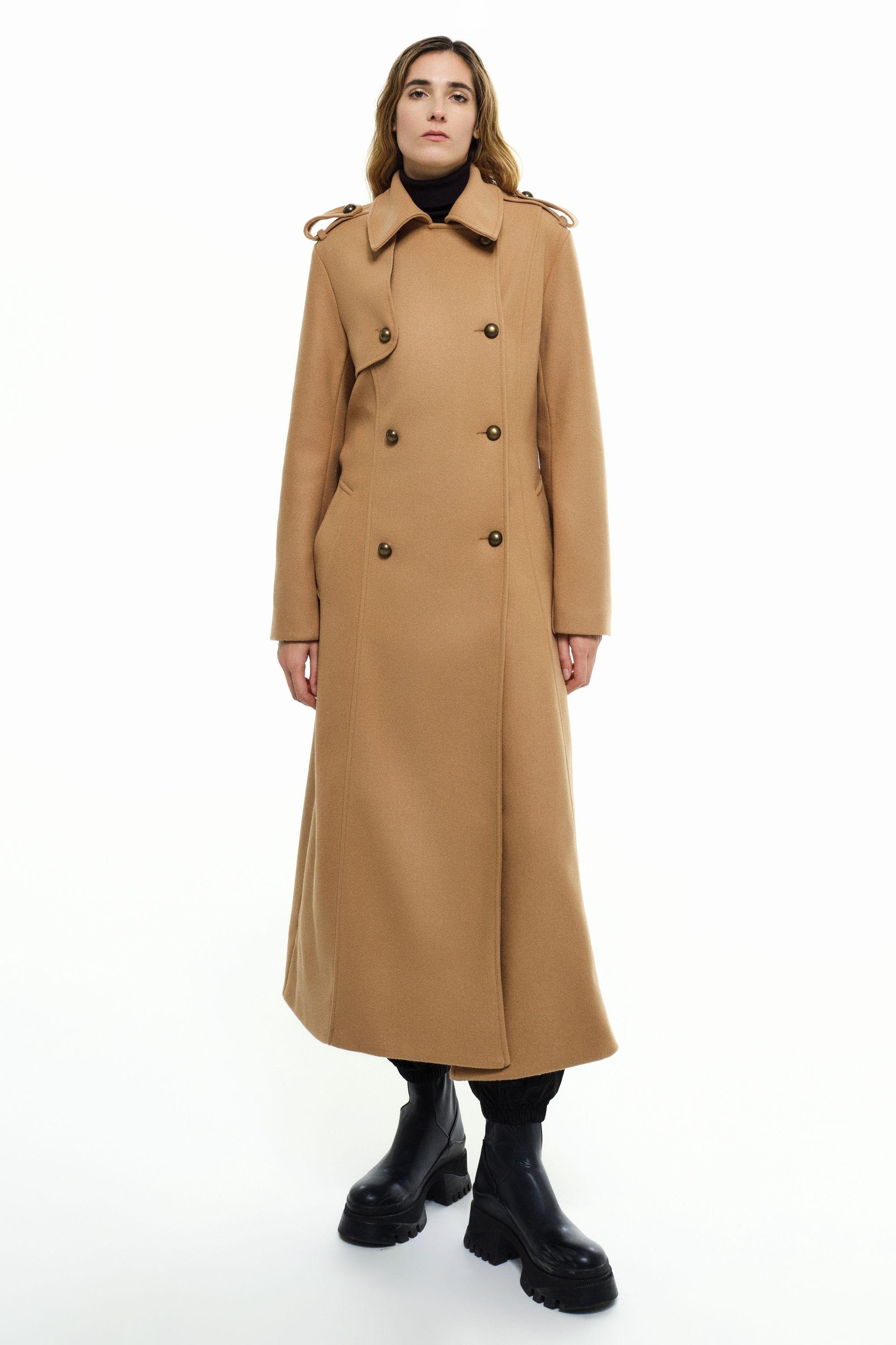 RICANO  Mantel Simona, Trenchcoat mit Gürtel und Schulterklappen 