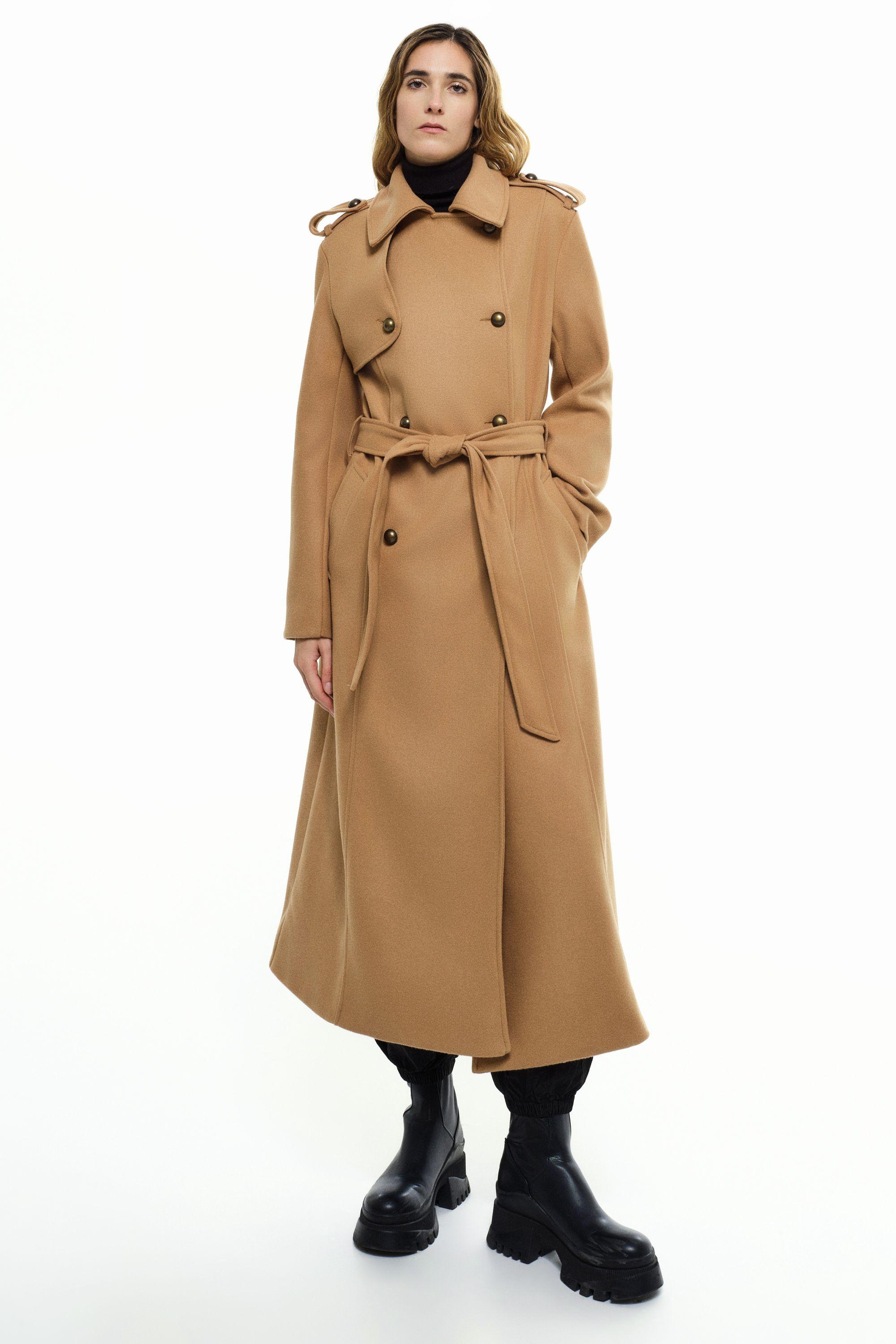 RICANO  Mantel Simona, Trenchcoat mit Gürtel und Schulterklappen 