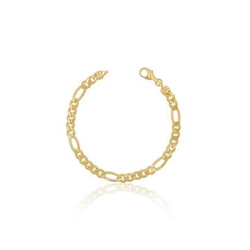 Bracelet Figaro Gelbgold 750, 5.2mm, 19cm