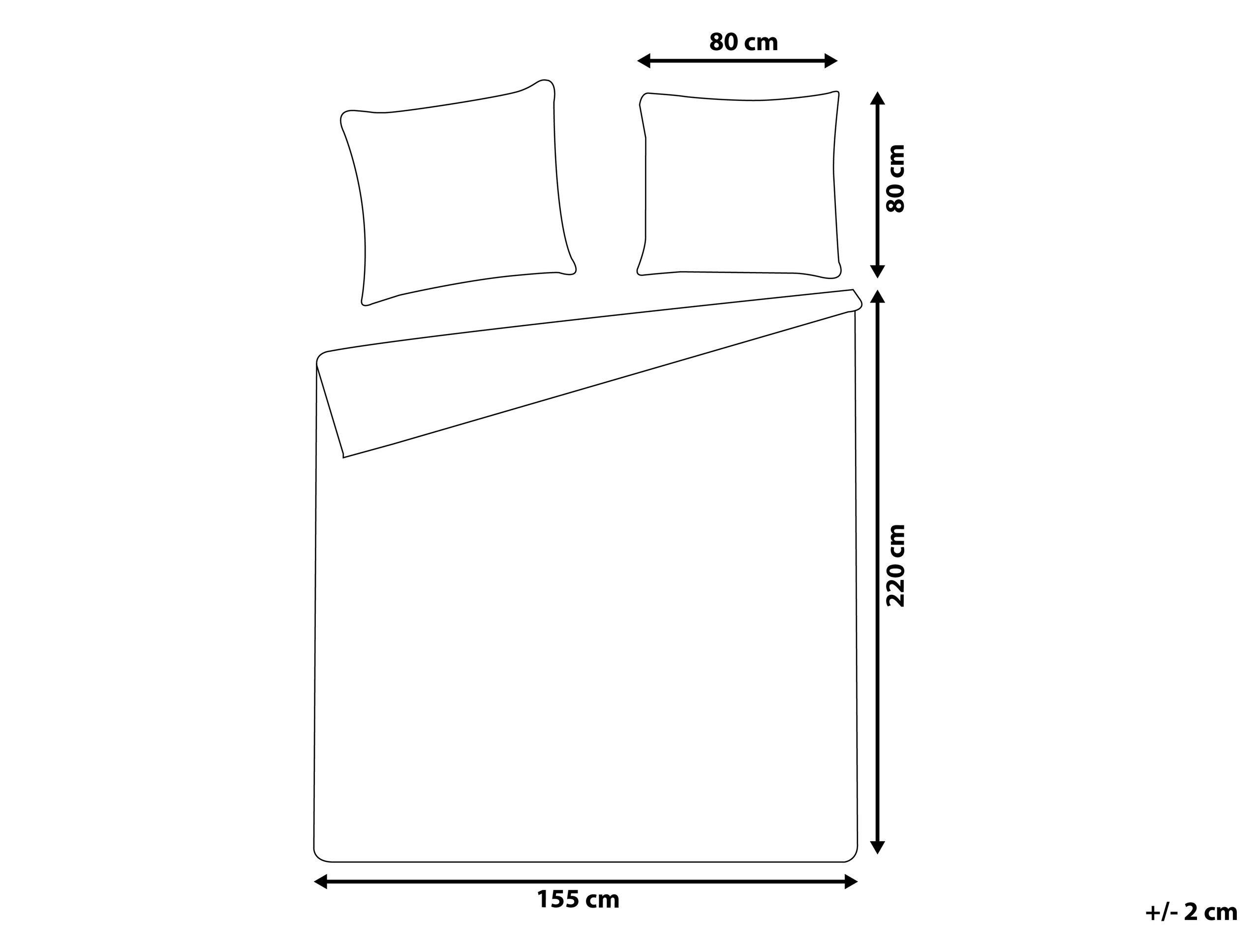 Beliani Ensemble de housses de couette en Satin de coton Moderne MADRONA  