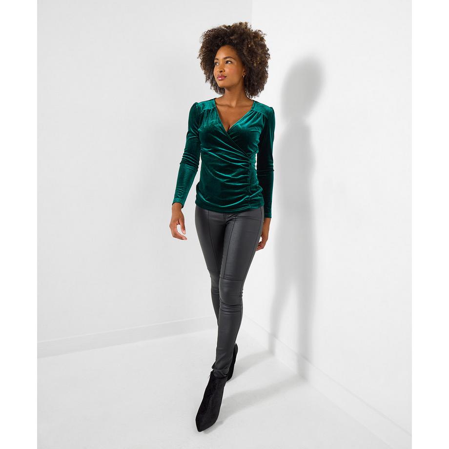 Joe Browns Velours-Top in Wickeloptik  