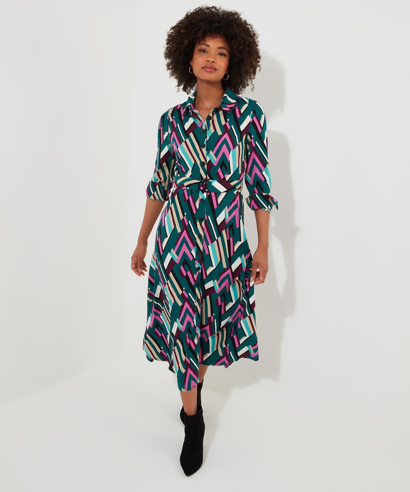 Joe Browns  Geometrisches Midi-Shirt-Kleid 