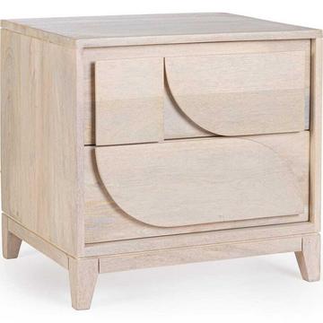 Table de nuit Archita nature clair 47x40x46