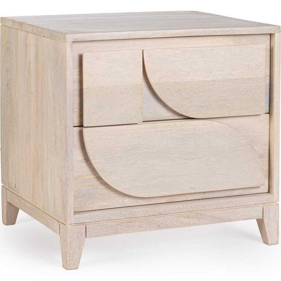 mutoni Table de nuit Archita nature clair 47x40x46  