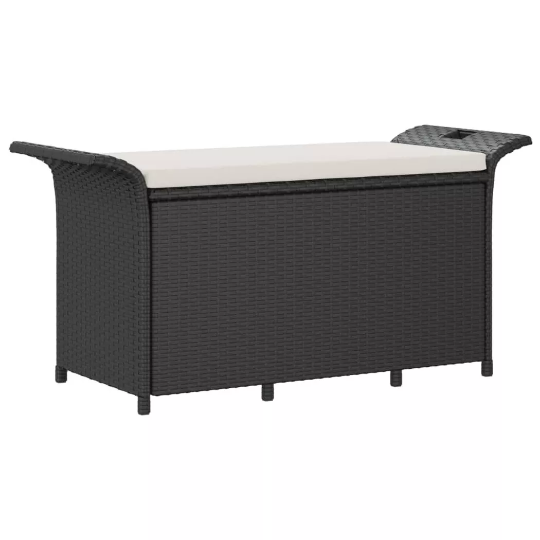 VidaXL - Gartenbank poly-rattan, One Size, Schwarz