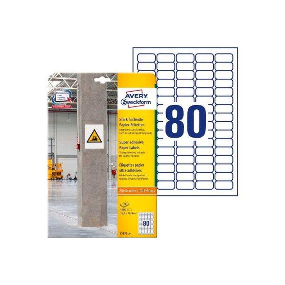 Avery-Zweckform  Avery-Zweckform Etiquette ultra-adhésives, Etiquette multifonctions 