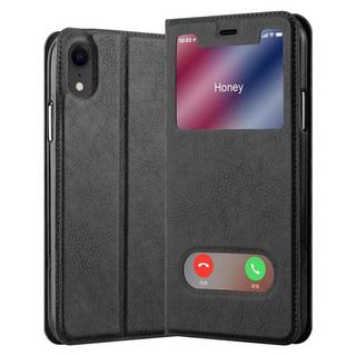 Cadorabo  Housse compatible avec Apple iPhone XR - Coque de protection avec fermeture magnétique, fonction de support et 2 fenêtres de visualisation 