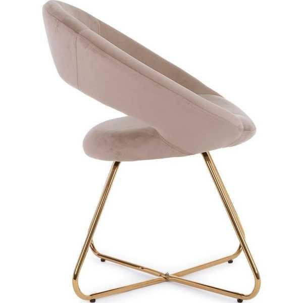 mutoni Fauteuil Vanity velours taupe  