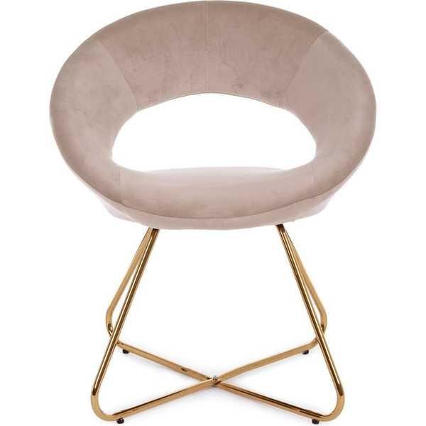 mutoni Fauteuil Vanity velours taupe  