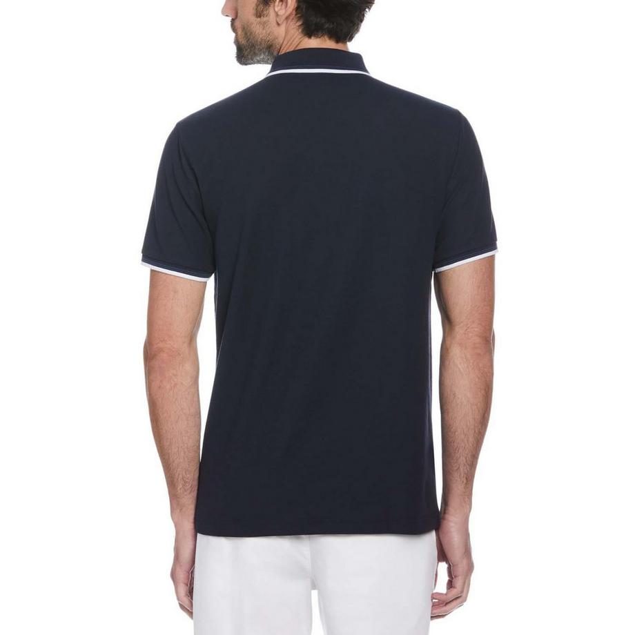 Original Penguin Polo a Righe a Contrasto  