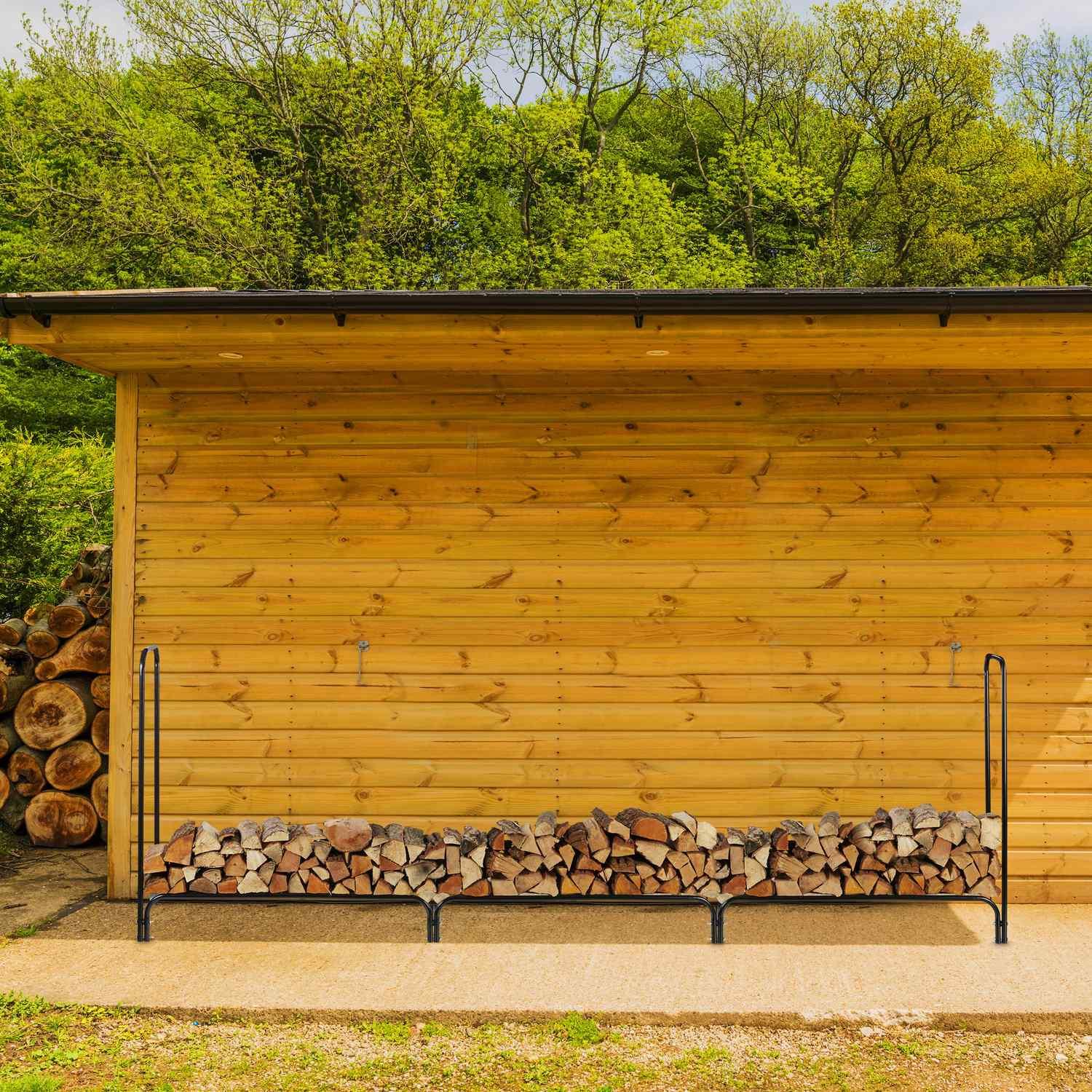 B2X Großes Brennholzregal aus Metall  