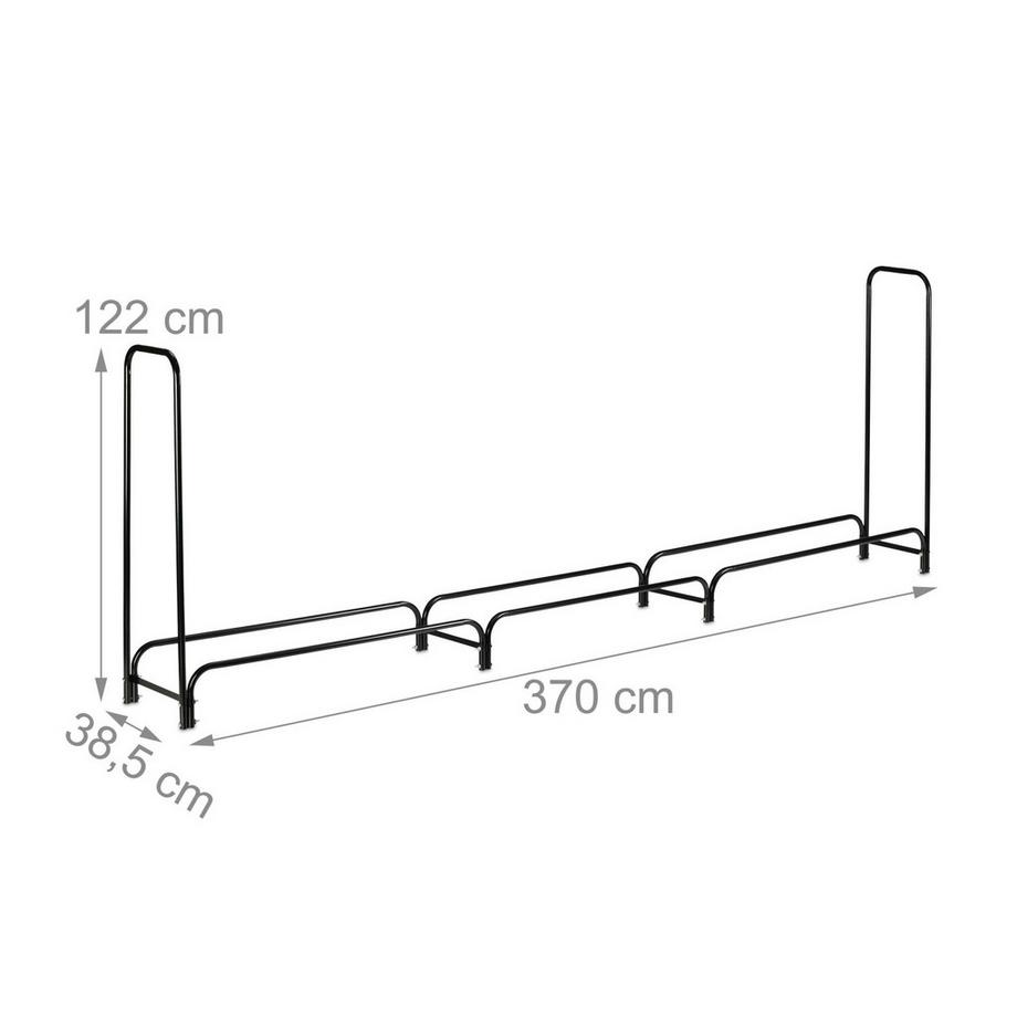 B2X Grande rastrelliera per legna da ardere in metallo  