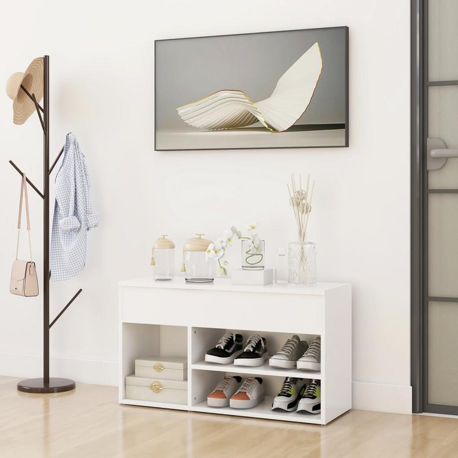VidaXL panca per scarpe Legno multistrato  
