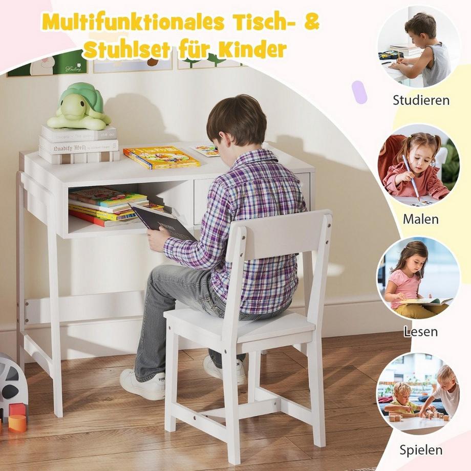 Northix Ensemble de bureau pour enfants avec chaise  