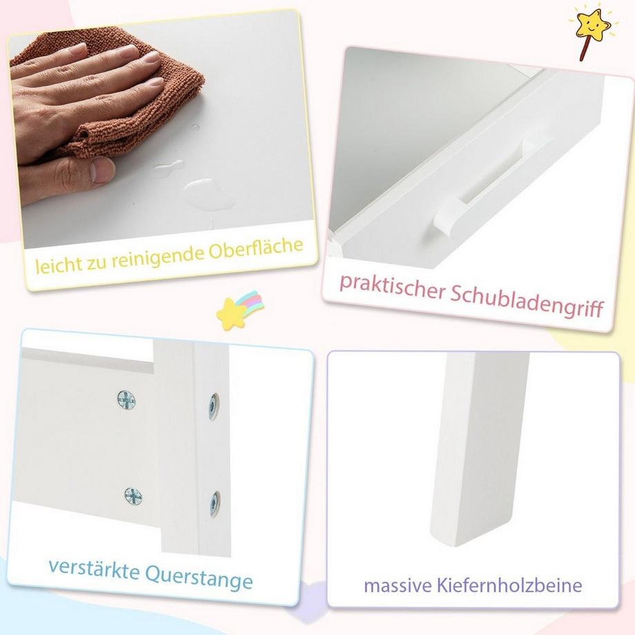Northix Ensemble de bureau pour enfants avec chaise  