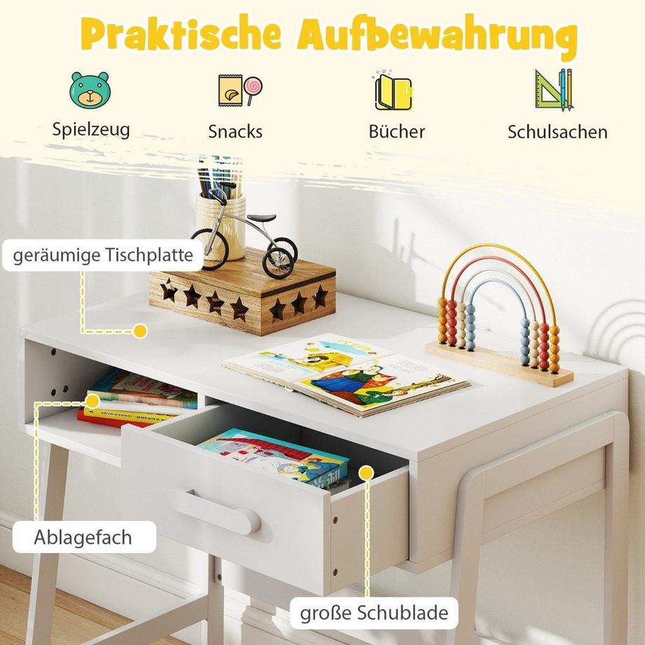 Northix Ensemble de bureau pour enfants avec chaise  